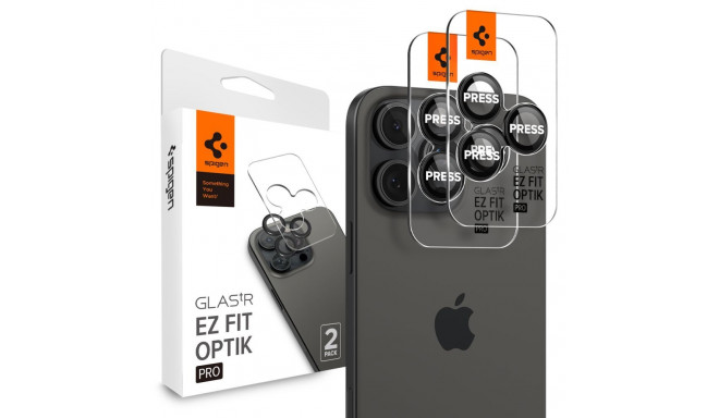 OSŁONA APARATU SPIGEN OPTIK PRO GLAS.TR ”EZ FIT” CAMERA PROTECTOR 2-PACK IPHONE 14 PRO / MAX / 15 PR
