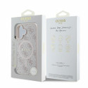 Guess case for iPhone 16 6,1" GUHMP16SG4GFRP pink hardcase 4G Ring Classic Logo MagSafe