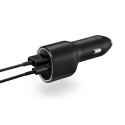 Samsung EP-L4020NBEGEU Dual USB 15W & USB-C PD 25W Fast Adaptive Car 12V Charger Black