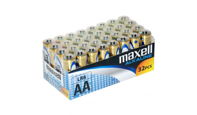MAXELL leelispatarei LR6 AA, 32 tk (8 pakki, igaühes 4 tk), fooliumkarbis