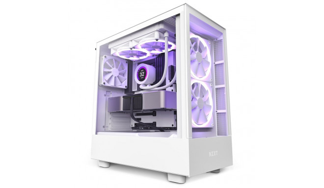 NZXT H5 Elite RGB midi-tower valge