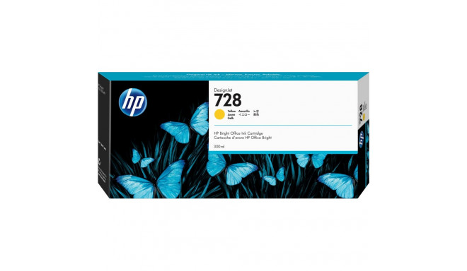 HP 728 300 ml kollane DesignJet tindikassett