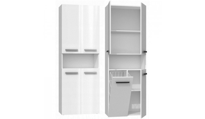 Topeshop NEL 1K DK BPOŁ bathroom storage cabinet White