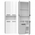 Topeshop NEL 1K DK BPOŁ bathroom storage cabinet White