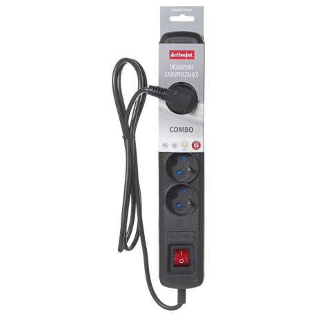 Activejet must pikendusjuhe juhtmega ACJ COMBO 5G/5M/BEZP. AUTO/CZ