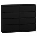 Topeshop M8 120 CZERŃ chest of drawers
