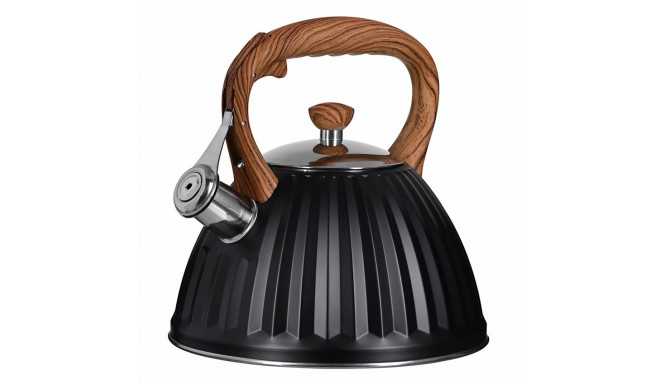 PROMIS TMC25D Kettle 3.0 l, ANTONIO, black, wooden handle