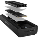 Geh. IcyBox M.2NVMe &amp;amp; SATA SSD, USB 3.2 (Gen2)