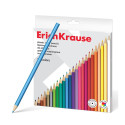 Plastic hexagonal color pencils ErichKrause, 24 colors (in carton box with hanger 24 pcs)