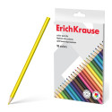 Hexagonal color pencils ErichKrause, 18 colors (in carton box with hanger 18 pcs)