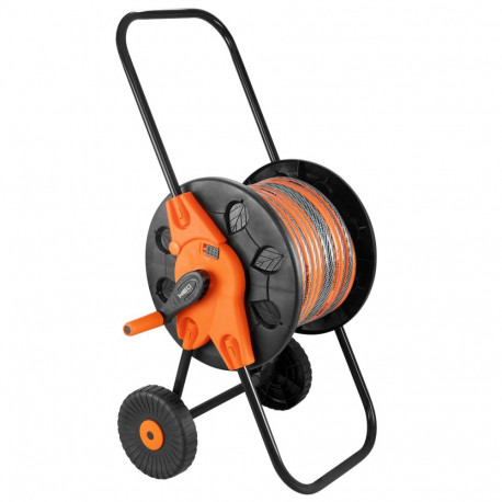 Aiatööde vooliku käru, plast, kuni 60 m 1/2" voolikule