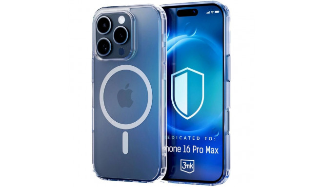 Mobiili tagakaas 3MK iPhone 16 Pro Max MagCase, läbipaistev