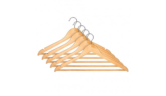 WOODEN HANGER LSN001-A NATURAL 5 PCS