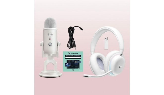 Kõrvaklapid Mikrofoniga Logitech G735 Valge Sinine/Valge