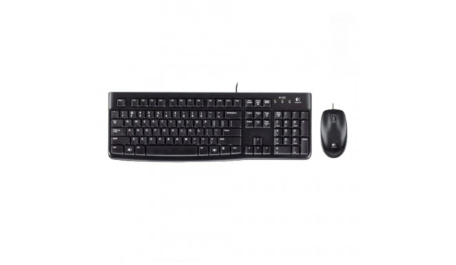 Klaviatuur Logitech Desktop MK120 Must Prantsuse AZERTY AZERTY