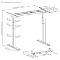 Adjustable Height Table Frame Up Up Thor, Black