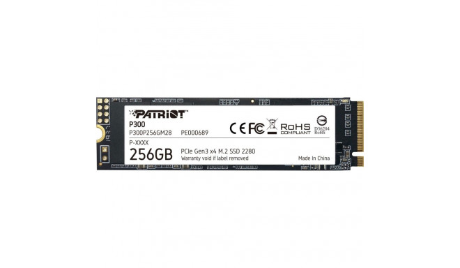 Patriot P300 256GB M.2 2280 PCI-E x4 Gen3 NVMe SSD (P300P256GM28)