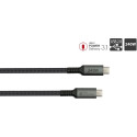 "GoodConnections USB-C 2.0 (ST-ST) 3m Anschlusskabel Textilmantel 240W Anthrazit"