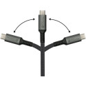 "GoodConnections USB-C 2.0 (ST-ST) 3m Anschlusskabel Textilmantel 240W Anthrazit"