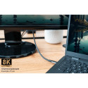 "GoodConnections USB-C 4.0 (ST-ST) 0,5m Anschlusskabel Textilmantel 100W 8K 30Hz Anthrazit"