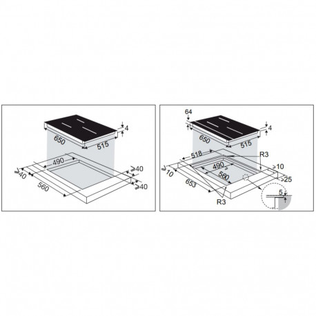 Built-in induction hob De Dietrich