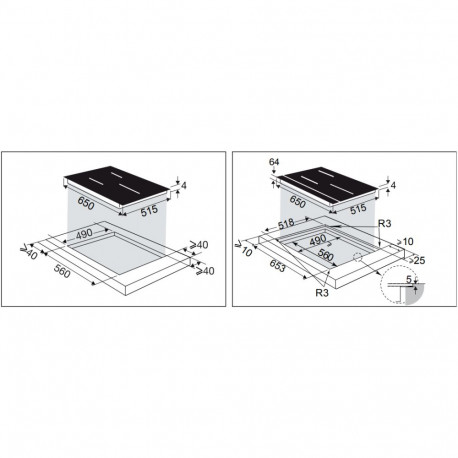 Built-in induction hob De Dietrich