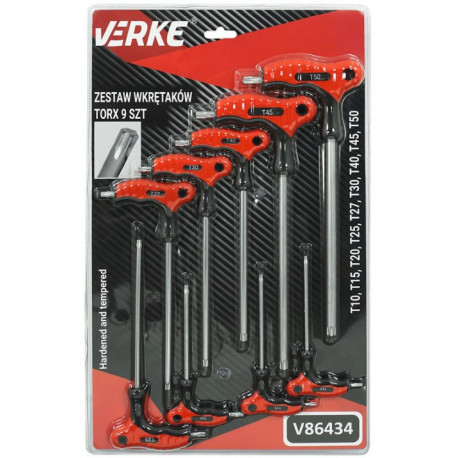 Kruvikeeraja TORX kompl. (9 tk.) VERKE