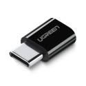 Ugreen US157 Micro USB 2.0 Female to USB-C Plug Cable Data & Charger Adapter 2A Max Black