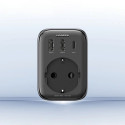Ugreen CD314 Üli Kiire GaN 65W PD3.0 QC3.0/4.0 C/AC reisilaadija 2x USB Type C Must