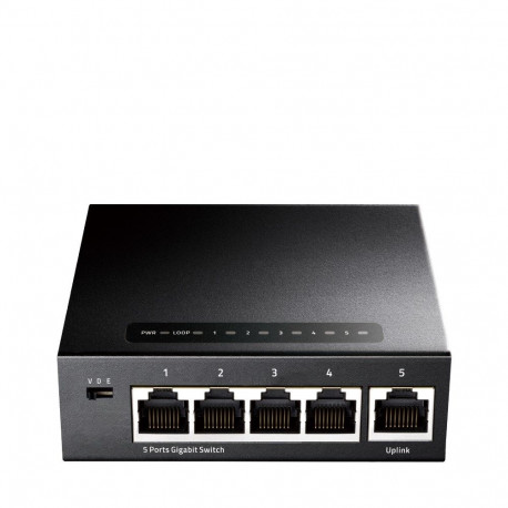 Cudy võrgulüliti GS105 haldamata Gigabit Ethernet (10/100/1000), must