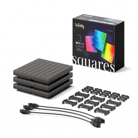 Twinkly Squares Extension Kit nutikas valgustuskomplekt must Wi-Fi/Bluetooth