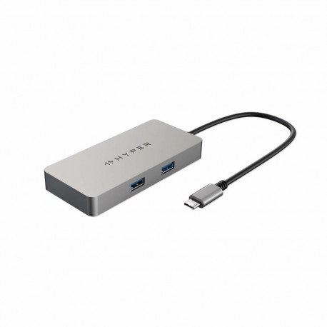 HYPER sülearvuti dokk HDMB2 USB 3.2 Gen 1 (3.1 Gen 1) Type-C roostevabast terasest