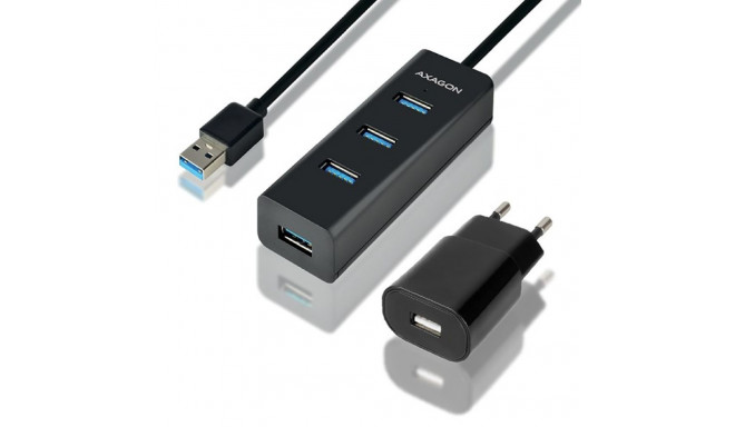 Axagon HUE-S2BP liidese jaotur USB 3.2 Gen 1 (3.1 Gen 1) Type-A 5000 Mbit/s Must
