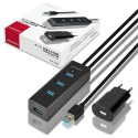Axagon HUE-S2BP interface hub USB 3.2 Gen 1 (3.1 Gen 1) Type-A 5000 Mbit/s Black