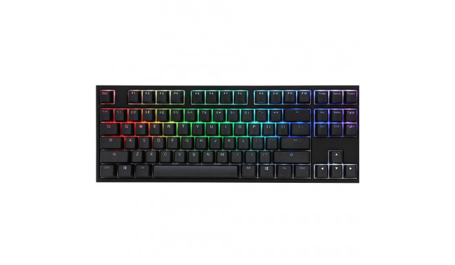 Ducky One 2 TKL PBT Gaming Keyboard, MX-Speed-Silver, RGB LED - black