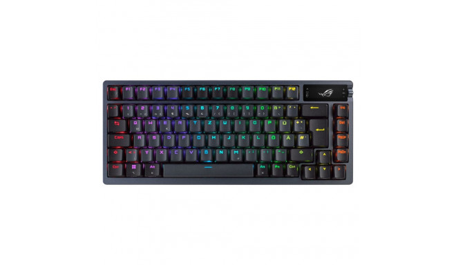 ASUS ROG Azoth must mänguklaviatuur USB + RF juhtmevaba + Bluetooth QWERTY