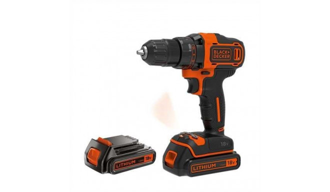 Black & Decker BDCDD186KB drill Keyless Black, Orange