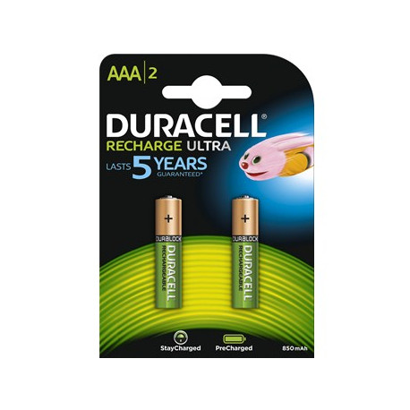 Duracell Rechargeable 800mAh HR03 AAA (LR03), 2-pack