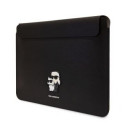 Karl Lagerfeld - Karl Lagerfeld Saffiano Karl and Choupette Laptop Sleeve 15/16" Black