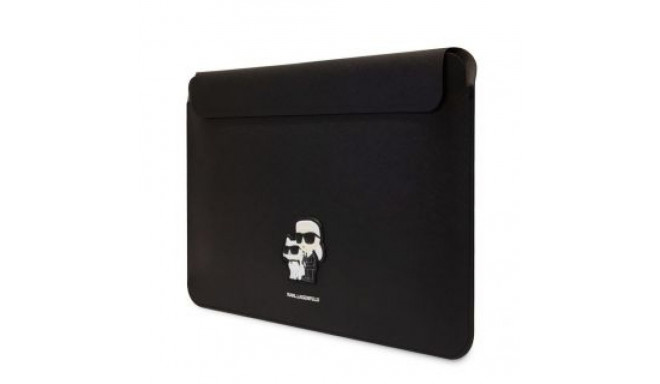 Karl Lagerfeld - Karl Lagerfeld Saffiano Karl and Choupette Laptop Sleeve 15/16" Black