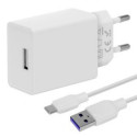 - OBAL:ME Wall Charger USB-A 10W + USB-A/USB-C Cable 1m White