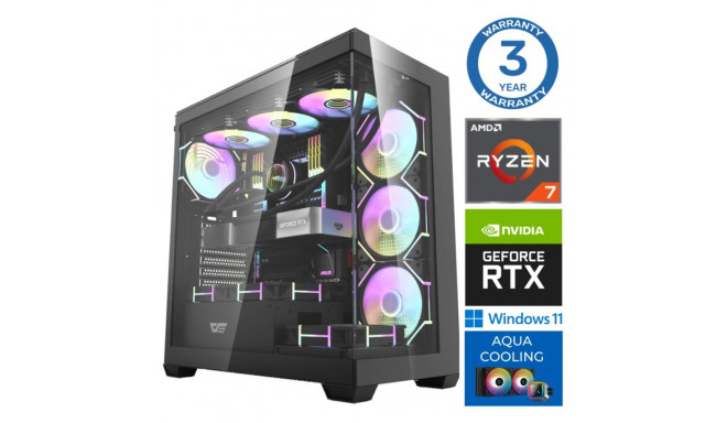 INTOP AQUA Ryzen 7 7700X 32GB DDR5 1TB SSD M.2 NVME+2TB RTX4060Ti 8GB WIN11