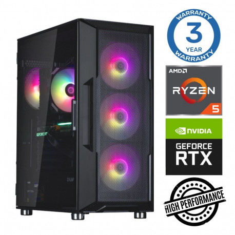 INTOP Ryzen 5 5500 16GB 500SSD M.2 NVME RTX3050 6GB no-OS