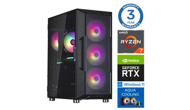 INTOP AQUA Ryzen 7 7700X 16GB DDR5 2TB SSD M.2 NVME+2TB RTX4060 8GB WIN11Pro