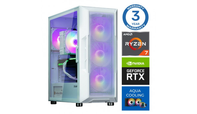 INTOP AQUA Ryzen 7 7700X 32GB DDR5 500SSD M.2 NVME+2TB RTX4060 8GB no-OS