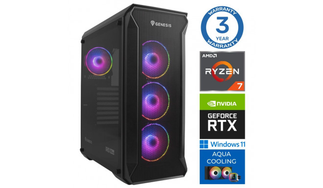 INTOP AQUA Ryzen 7 7700X 64GB DDR5 2TB SSD M.2 NVME+2TB RTX4070 12GB WIN11