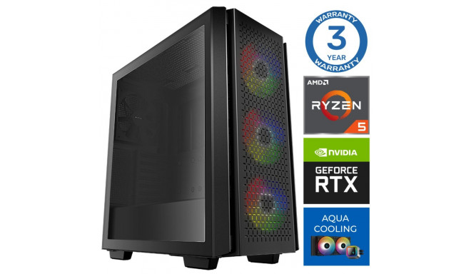 INTOP AQUA Ryzen 5 7600X 64GB DDR5 500SSD M.2 NVME RTX4060Ti 8GB no-OS