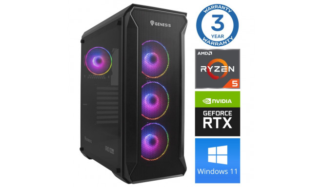 INTOP Ryzen 5 5500 16GB 1TB SSD M.2 NVME+2TB RTX4060Ti 8GB WIN11