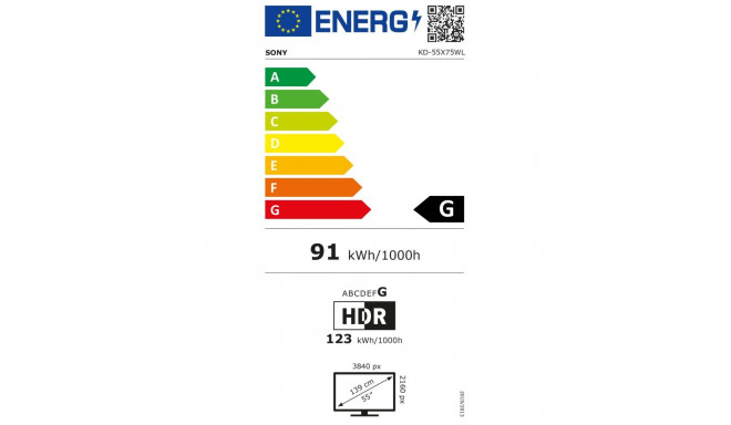 Sony KD55X75WL 55" (139cm) 4K Ultra HD Smart Google LED TV