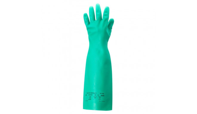 Safety chemical gloves Ansell AlphaTec® Solvex® 37-185, elbow-length, green, size 10 (12шт.)